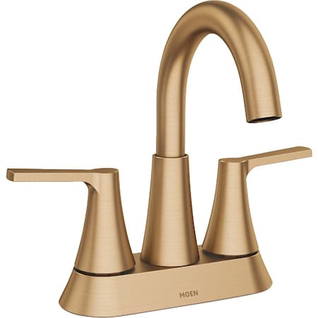 Moen Mikah 2-Handle High Arc Bathroom Faucet Bronzed Gold 84311BZG