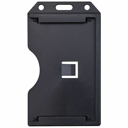 Brady BADGE HOLDER, BLACK, 2-SIDED VERT MULTI CARD HOLDER, SIDE LOAD 1840-3081
