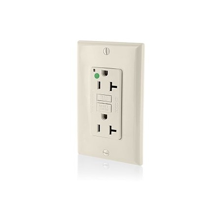 Leviton Self-Test GFCI Receptacle, Hospital Grade, 20 Amp, 125 Volt, 5-20R NEMA GFNT2-HGT