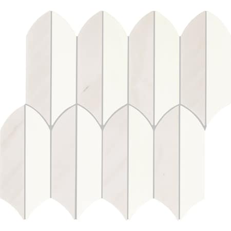 Daltile Eclessia Marble Natural Stone Feather Mosaic Polished, 10.10 SQFT Per Carton, 10PK DA95FEATHERMSPL
