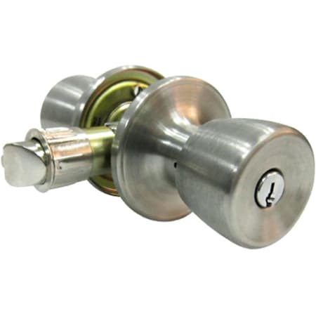 Taiwan Fu Hsing Industrial TruGuard Mobile Home Entry Lockset, Tulip Style Knob  Stainless Steel 221802
