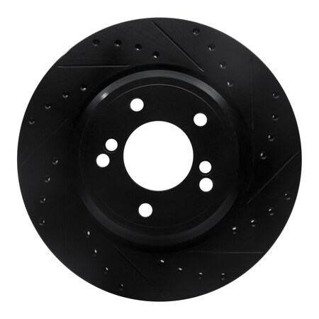 Dynamic Friction Co DFC Brake Rotor - Drilled and Slotted - Black 633-31050R