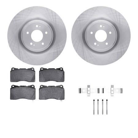 Dynamic Friction Co DFC Brake Rotor with 5000 Brake Pads and Hardware Kit 6512-72248