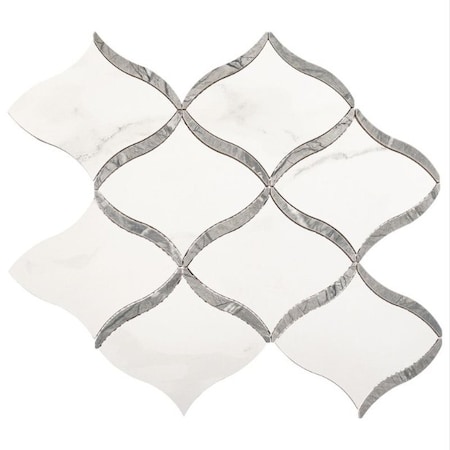 Andova Tiles SAMPLE-Ciara Alvar White 11-in. x 13-in. Marble Look Matte Porcelain Wall & Floor Tile SAM-ANDCIA1265