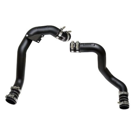 Hps Performance Hot & Cold Side Charge Pipe with Black CAC Hose Intercooler Boots, Black,  17-145WB