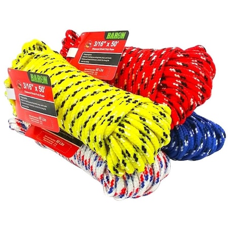 Baron Rope, 1/2 in Dia, 100 ft L, Polypropylene 52617