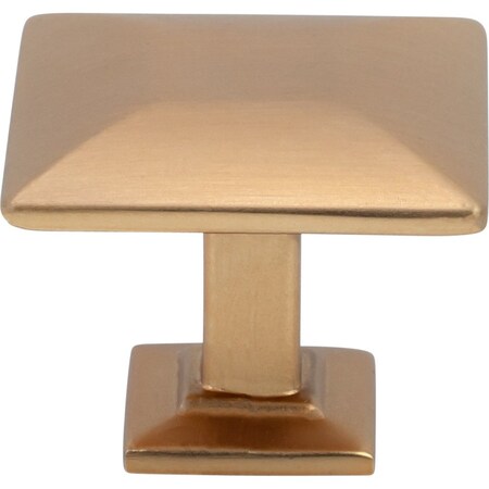 Designperfect 1-3/16 Overall Length Square Cabinet Knob, Champagne Bronze/Gold, 25PK DPA25S94KCBZ
