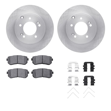 Dynamic Friction Co DFC Brake Rotor with 5000 Brake Pads and Hardware Kit 6512-03260