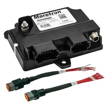 Maretron MPower 12 Channel DC Load Module NMEA 2K w/12in Pigtail Adapter Cable for J1 & J2 Connec CLMD12-R