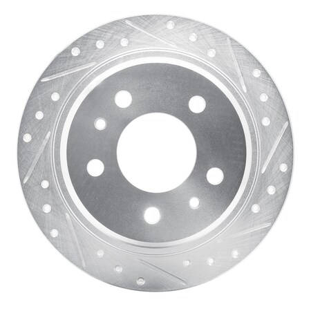 Dynamic Friction Co DFC Brake Rotor - Drilled and Slotted - Silver 631-31015R