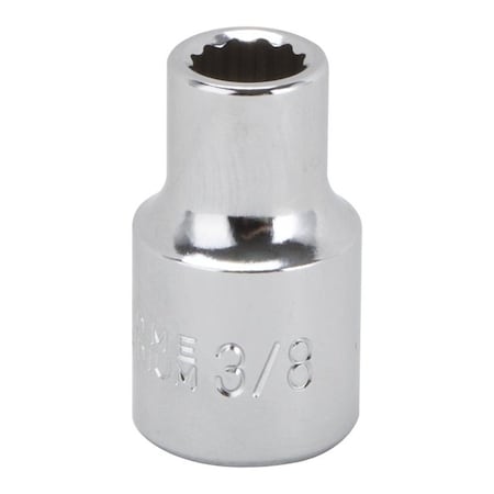 Vulcan Drive Socket, 3/8 in Socket, 1/2 in Drive, 12-Point, Chrome Vanadium Steel, Chrome MT6514715