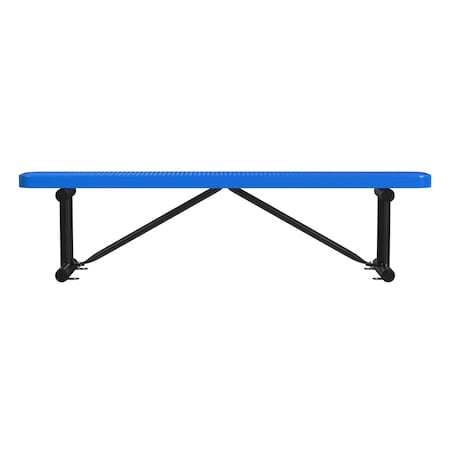 Leisure Craft Bench w/o Back, Surface Mount, 6ft., Blue B6XPSM-BLUE