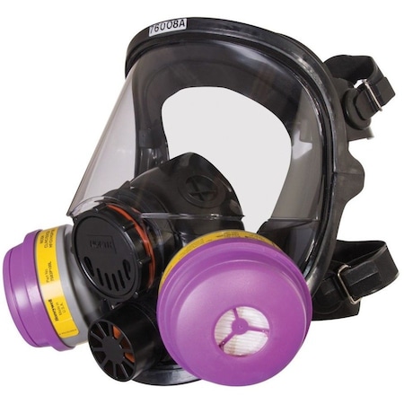 Honeywell North Full Face Respirator, 7600, Not Rated, Threaded, Size, S 0 Cartridges Included 760008ASW