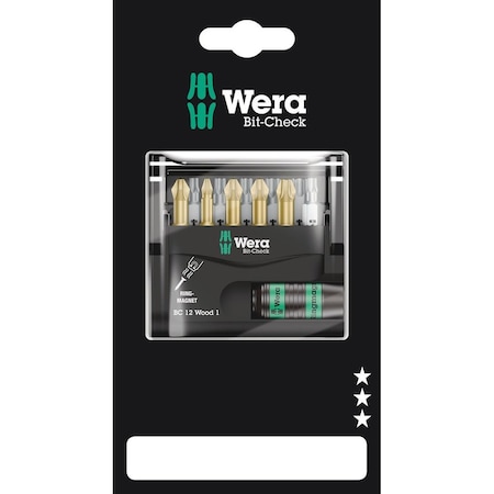 Wera Bit-Check 12 Wood 1 SB, 12 pieces 5136390001