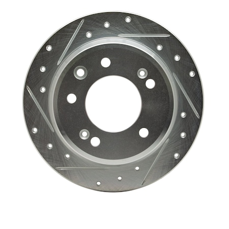 Dynamic Friction Co DFC Brake Rotor - Drilled and Slotted - Silver 631-03029L