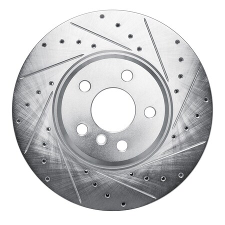 Dynamic Friction Co DFC Brake Rotor - Drilled and Slotted - Silver 631-31171R