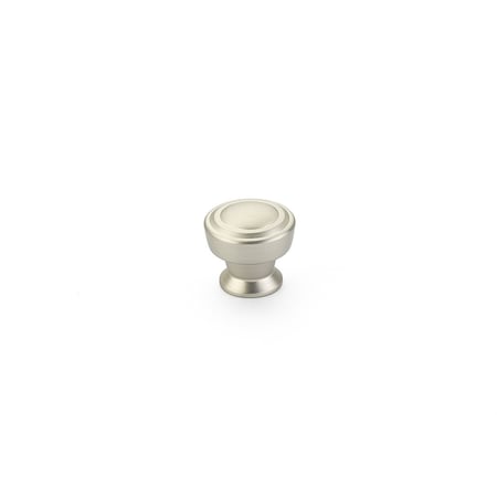 Schaub 1-1/4in Menlo Park Round Cabinet Knob Satin Nickel Finish 533-15
