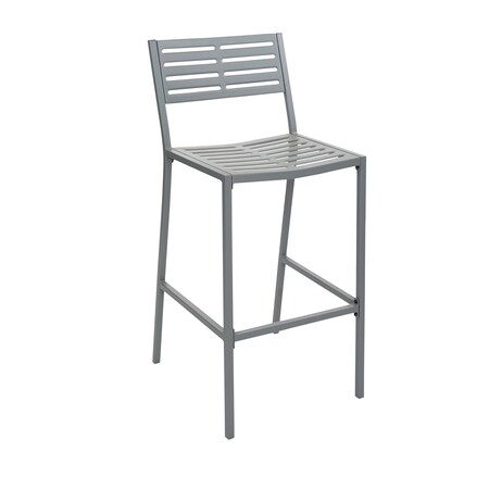 Bfm Seating Daytona Stacking Patio Dining Barstool Soft Gray SU2810BSG