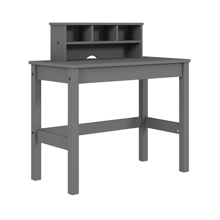 Homeroots 35" Gray Writing Desk 491466
