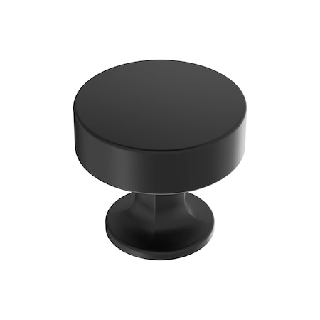 Amerock Everett 1-5/16 inch 33mm Diameter Matte Black Cabinet Knob BP37102MB