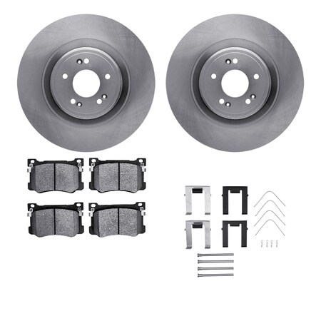 Dynamic Friction Co DFC Brake Rotor with 5000 Brake Pads and Hardware Kit 6512-03441
