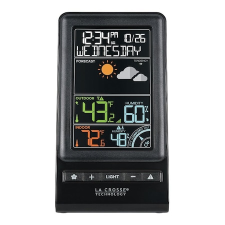 La Crosse Technology Wireless Forecast Station, Battery, -40 to 140 deg F 308-1415C