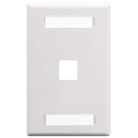 Icc Faceplate - 1 x Total Number of Socket(s) - 1-gang - White - ABS Plastic - 1 IC107S01WH