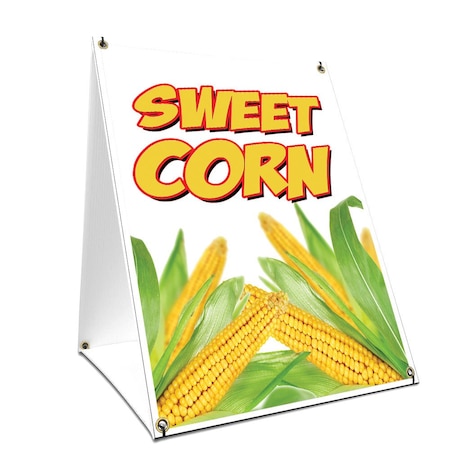 Signmission Sweet Corn, 24 Inch x 18 Inch A-frame Yard Sign, Plastic Sign SBC-1824-Sweet Corn
