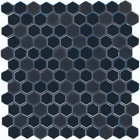 Daltile Uptown Glass 1in Hexagon Mosaic, 16.92 SQFT Per Carton, 18PK UP191HEXMS1P