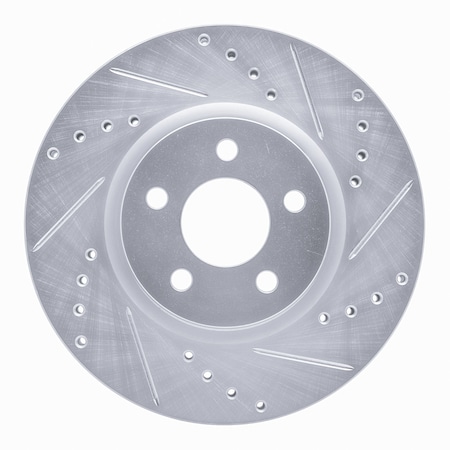 Dynamic Friction Co DFC Brake Rotor - Drilled and Slotted - Silver 631-39013R