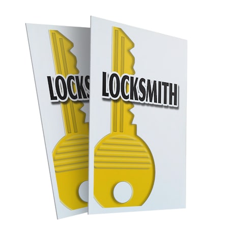 Signmission Locksmith, Plastic Signs Only 24 Inch x 36 Inch, Corrugated Plastic, 2PK CSB-2436-2PACK-Locksmith