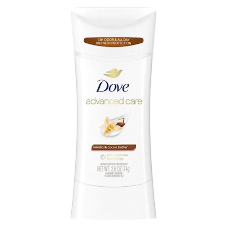 Dove Advanced Care Vanilla and Cocoa Butter Antiperspirant Deodorant Stick, 2.6 Ounce, 12PK 64363222