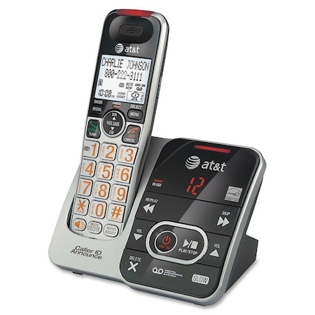 At&T Cordless Answering System w/CID, Cordless, Black/Silver ATTCRL32102