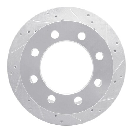 Dynamic Friction Co DFC Brake Rotor - Drilled and Slotted - Silver 631-40093R