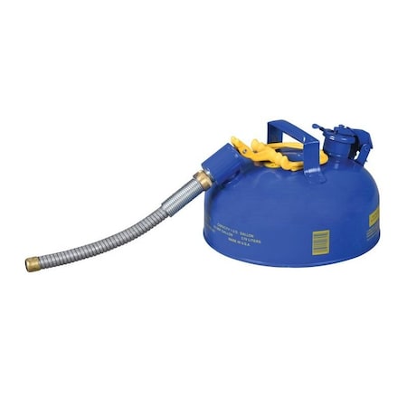 Eagle Mfg Type II Safety Can, Galvanized Steel, 1 gal, 7/8 in Flexible Metal Hose, Blue, Kerosene U211SB