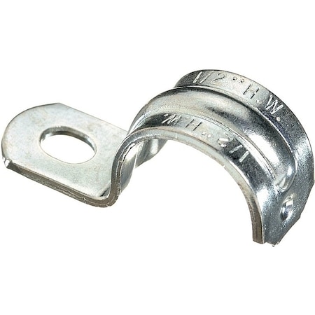 Halex Strap, Conduit Use, 1/2 in, Steel, Zinc Plated 61105B