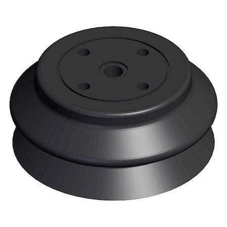 Smc Vacuum Pad, Black, Bellows Pad ZP80HBS