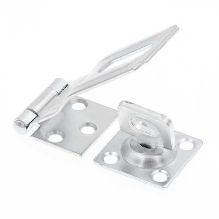 Prime-Line Door and Gate, Safety Hasp Hinge Latch with Swivel Staple 3-1/2 inch with Screws, Zinc Plated U 117120