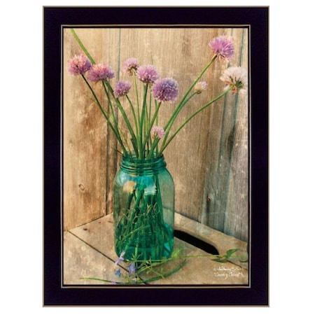 Homeroots Country Chives 3 Black Framed Print Wall Art 415930