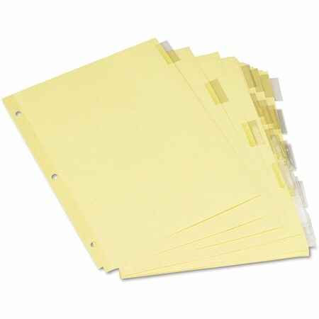Universal Economical Insertable Index, Clear Tabs, 5-Tab, Letter, Buff, 6 Sets/Pack UNV21871***