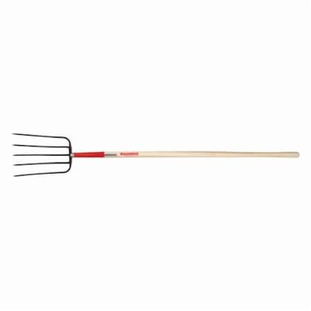 Razor-Back MANURE FORK, 5 TINES, FORGED STEEL TINE, HARDWOOD HANDLE 74114