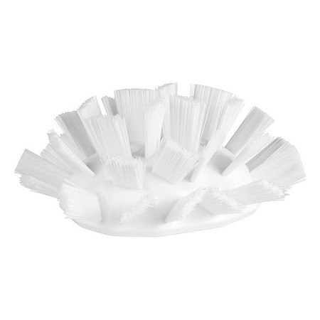 Vikan Scrub Brush Head, Polyester, Stiff, White 70305
