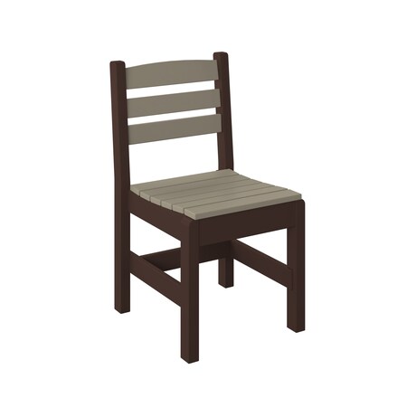 Polybird SIDE CHAIR "REGULAR HEIGHT". WEATHERWOOD AND TUDOR BROWN POLYBIRD P10-R