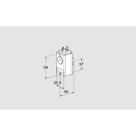 Honeywell Kromschroder Gas Pressure Switch, 3–500 mbar, DG Series, Diaphragm Type KS84448010