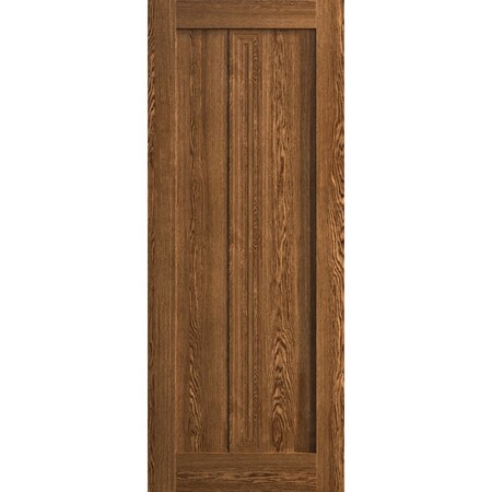 Sartodoors Slab Door Panel 36 x 80 inches, Ego 5006 Cognac Oak Veneer, Wood Veneer Doors, Pocket Closet Slid EGO5006S-DKO-36