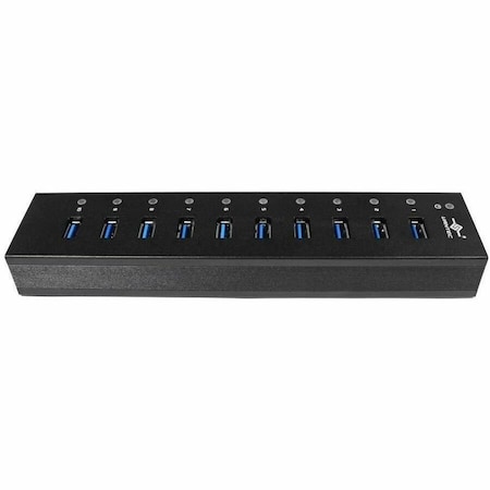Vantec 10-Port Usb 3.0 Aluminum Hub w/ 12V/5A Premium Power Adapter UGT-AH110U3-BK