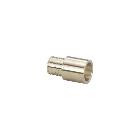 Viega Pureflow Crimp Adapter Crimp 0.375 C 0.375 Ftg Cts 0.5 Brass 46622