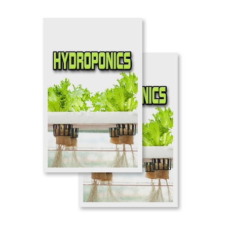Signmission Hydroponics, Vinyl Decals Only 24 Inch x 36 Inch, Vinyl Decal, 2PK DSB-2436-2PACK-Hydroponics