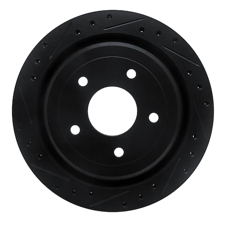 Dynamic Friction Co DFC Brake Rotor - Drilled and Slotted - Black 633-46009L