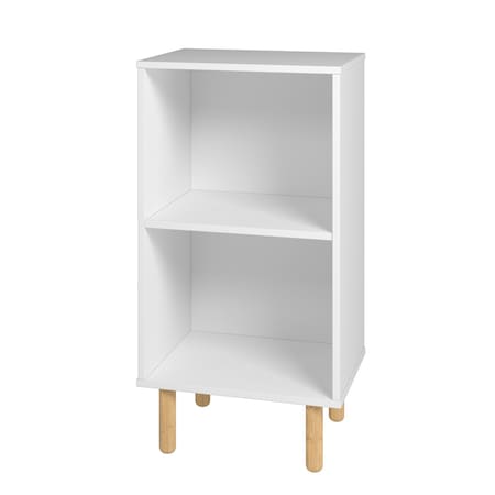 Homeroots 71in White Open Shelving TV Stand With Bookcase 526864